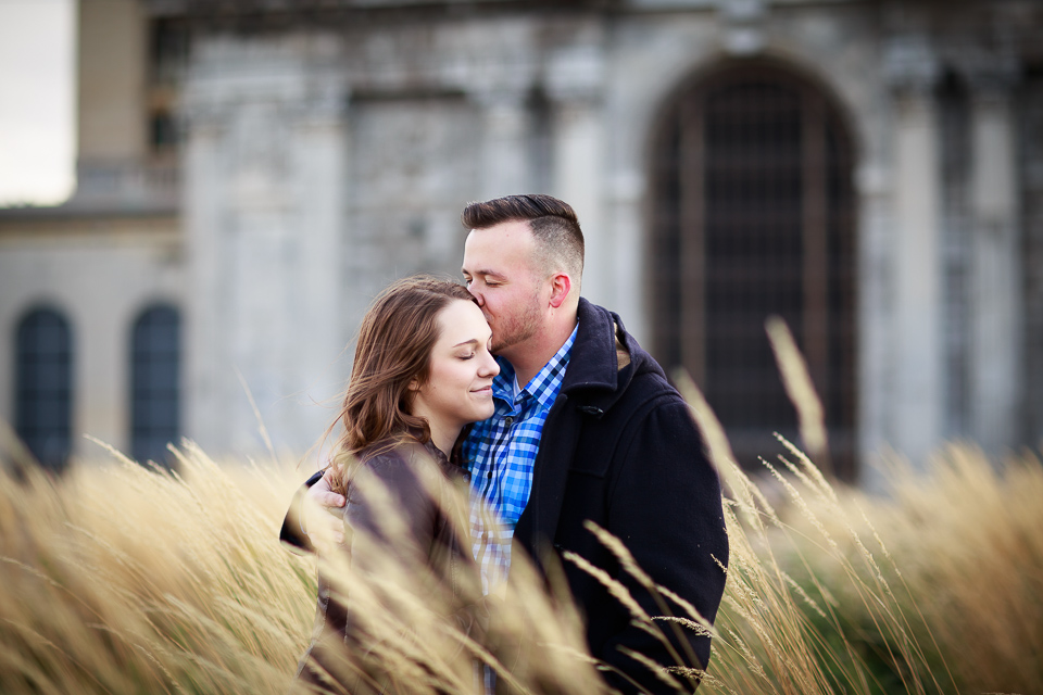 Michigan Central Station Detroit engagement photo 1