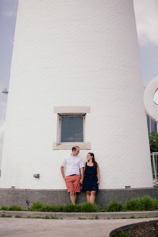 Detroit River engagement photo