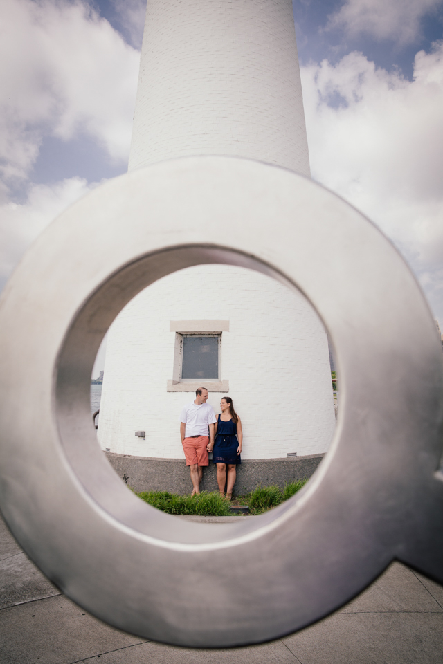 Detroit River engagement photo