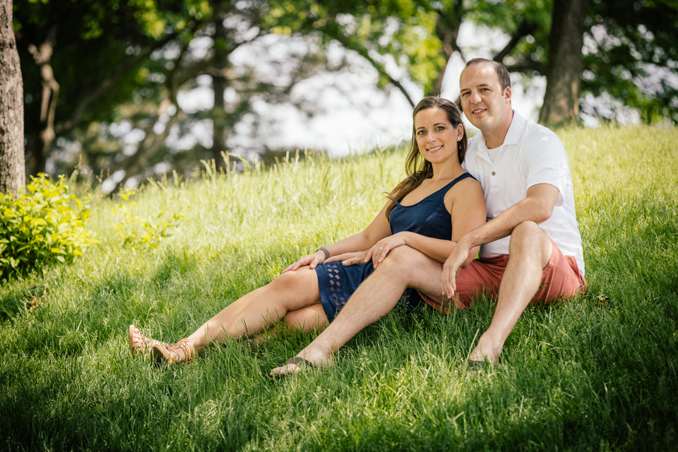 Detroit River engagement photo