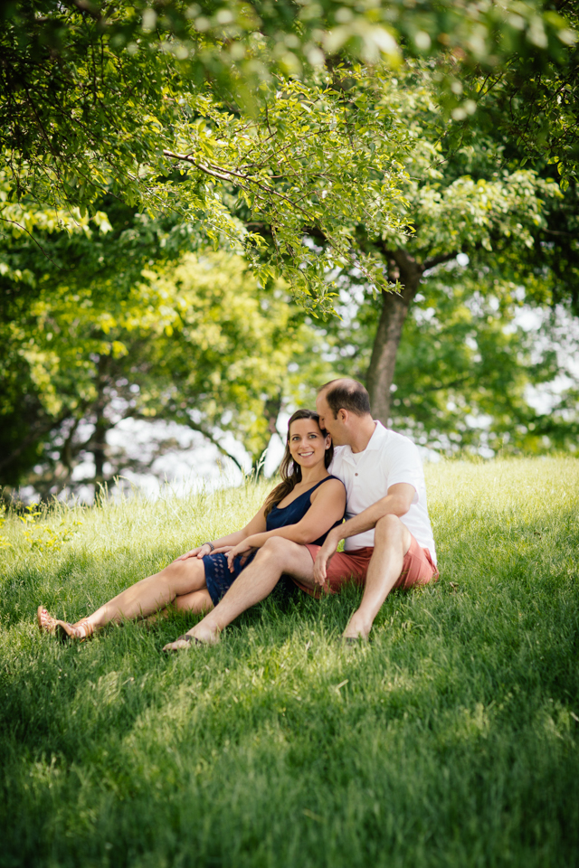 Detroit River engagement photo