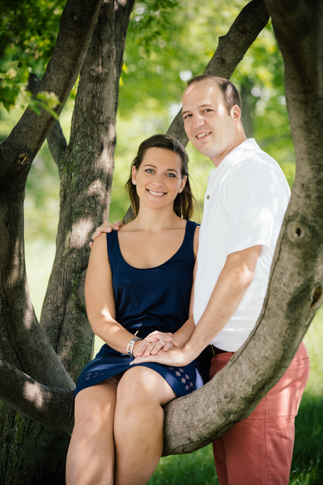 Detroit River engagement photo