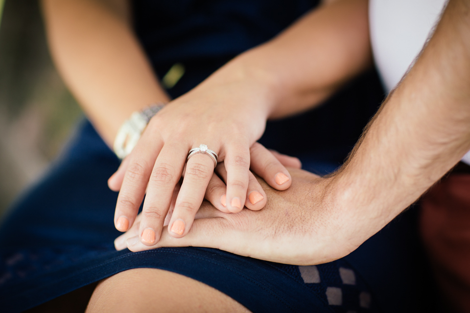 Detroit River engagement photo