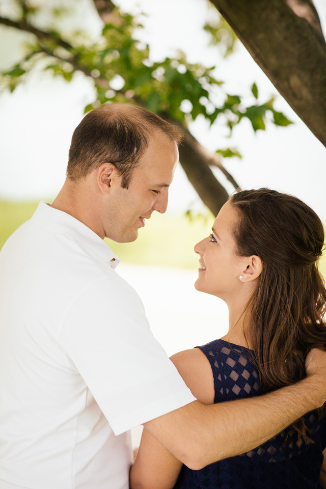 Detroit River engagement photo