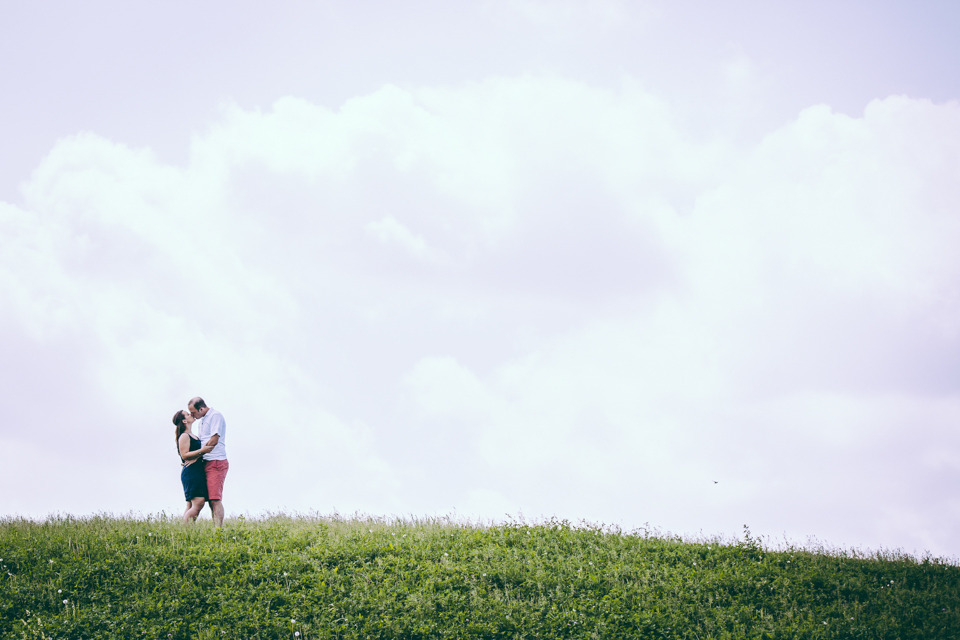 Detroit River engagement photo