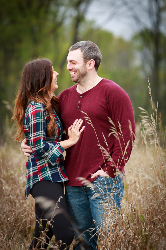 Maybury State Park outdoor fall engagement photos