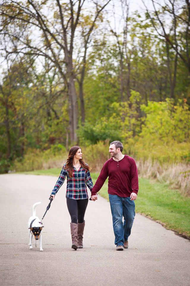 Maybury State Park outdoor fall engagement photos