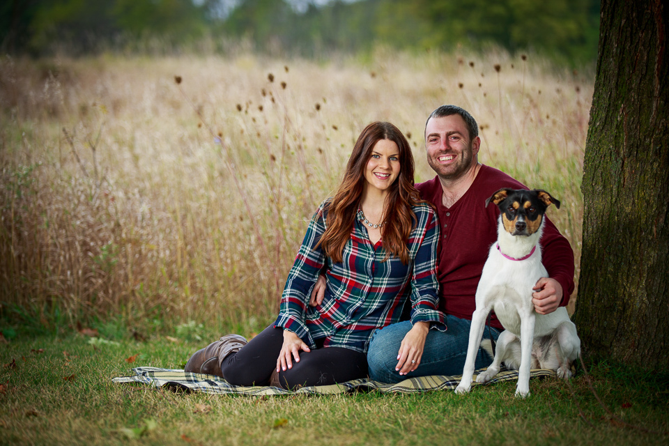 Maybury State Park outdoor fall engagement photos