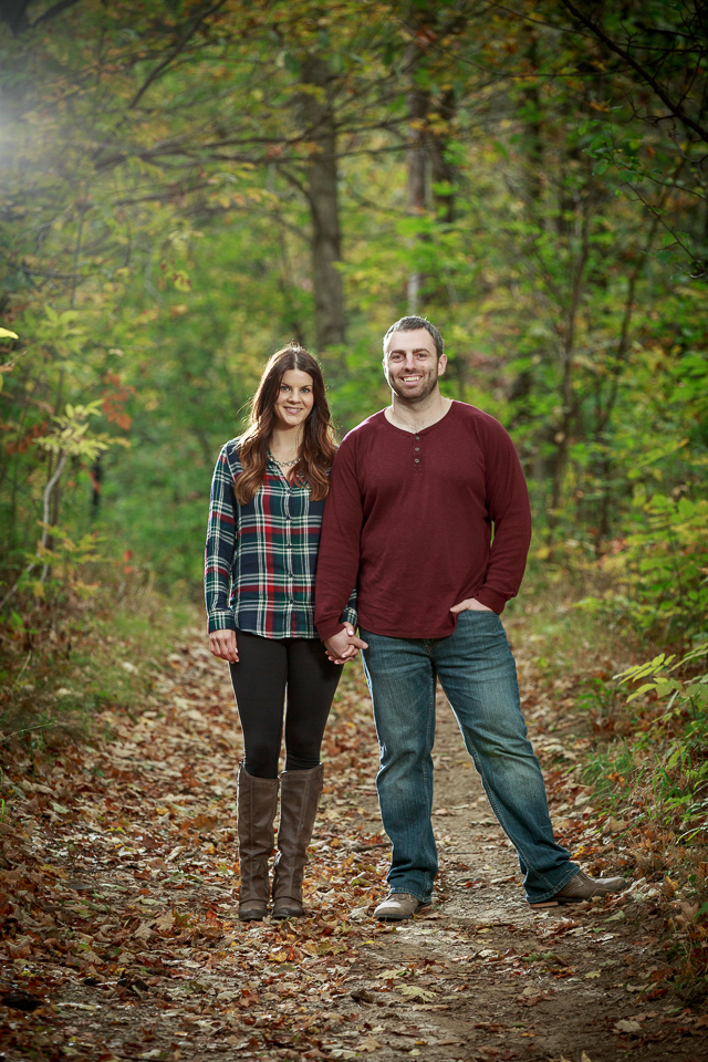 Maybury State Park outdoor fall engagement photos